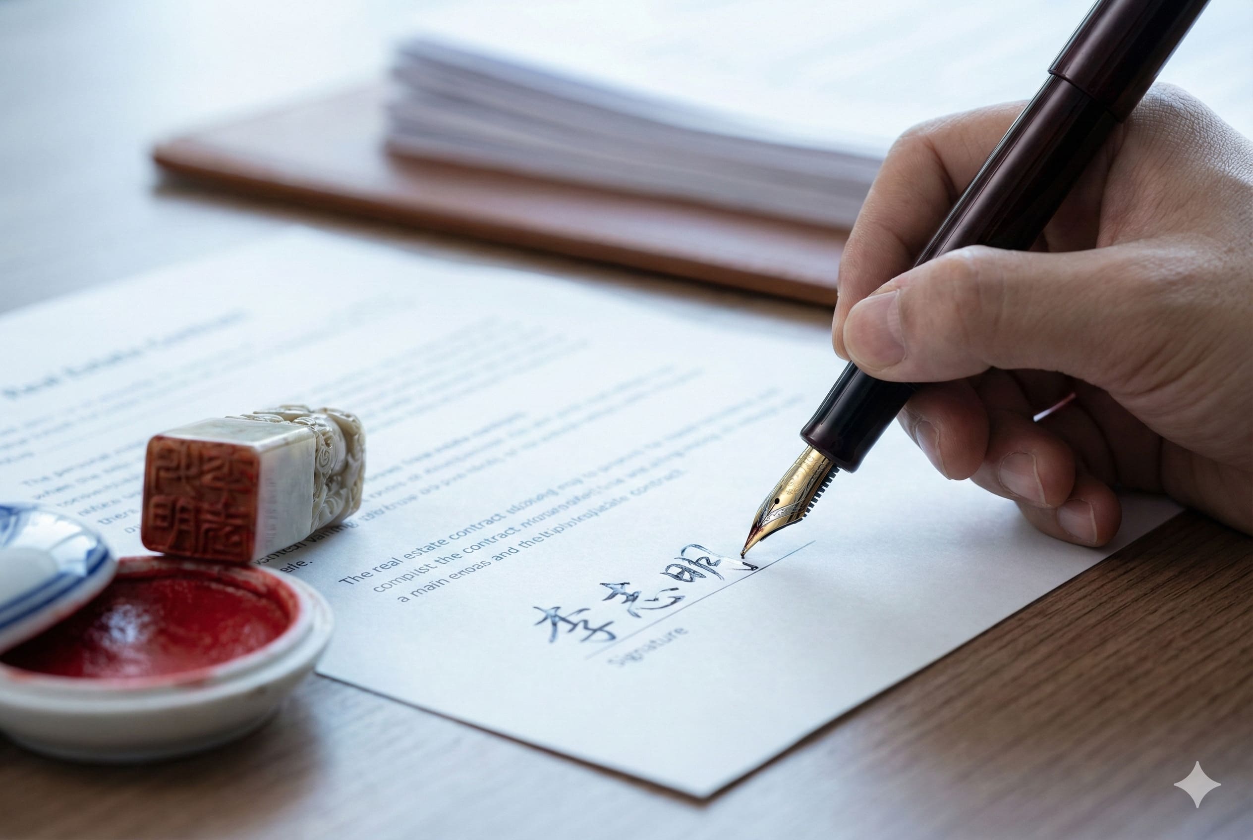 簽署房屋買賣合約與用印