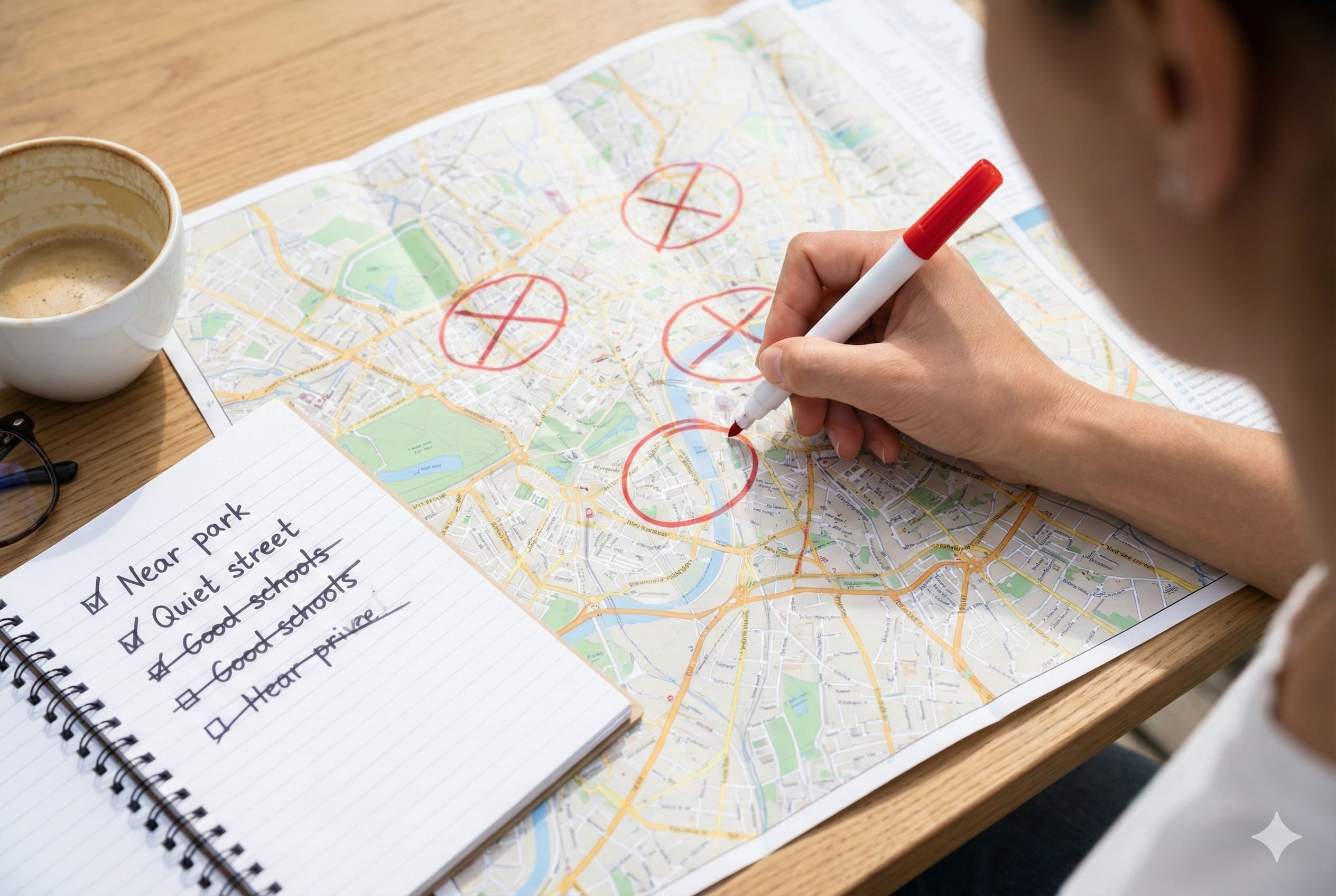 看屋地圖篩選技巧：運用刪去法過濾不適合的區域